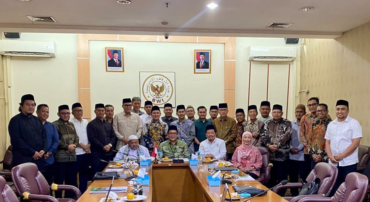 Kawal Wakaf Blangpadang, Pemprov Aceh dan Ulama Temui BWI Pusat