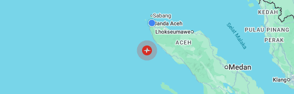 Gempa Bumi Magnitudo 4,5 Guncang Calang, Aceh Jaya