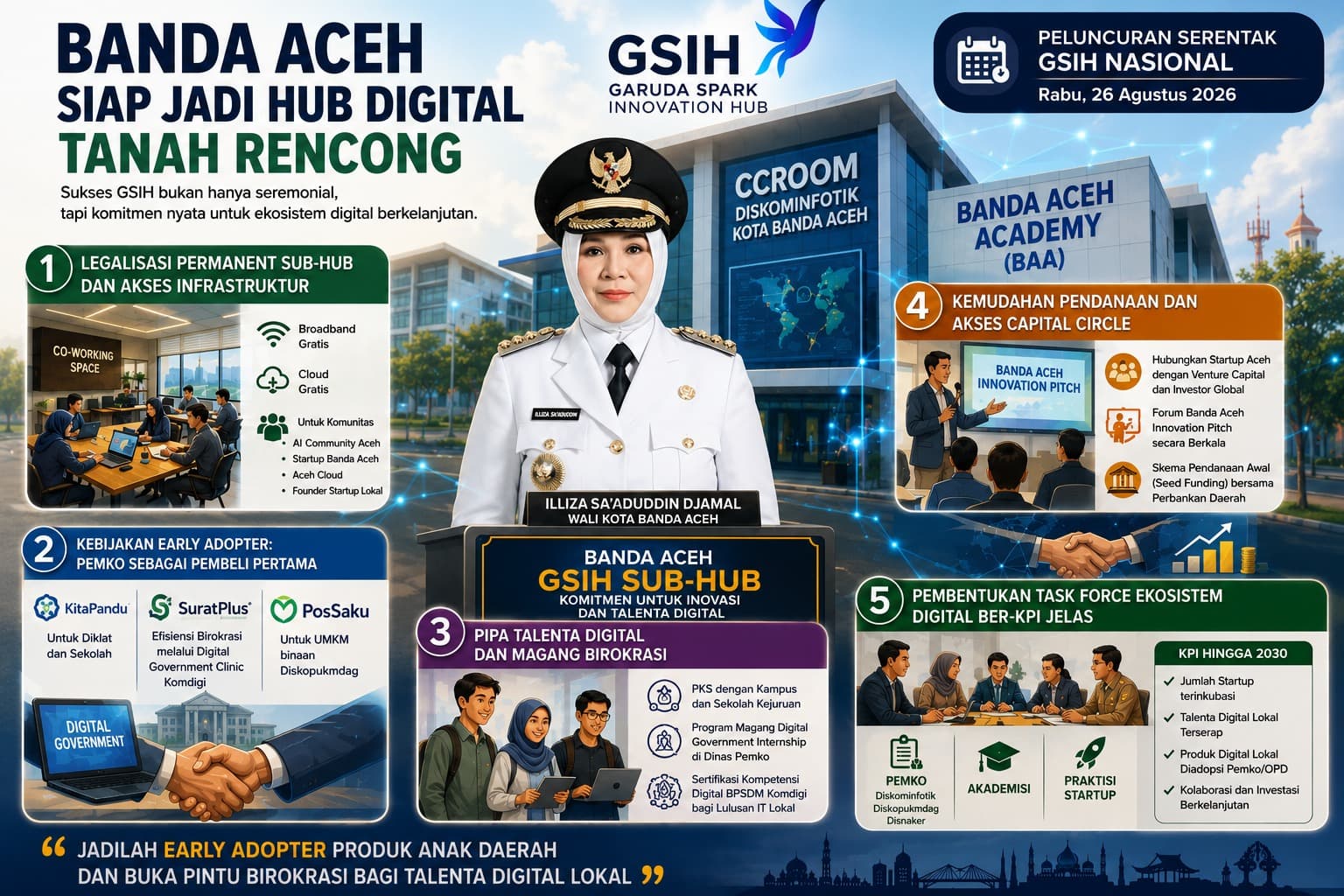 Banda Aceh Diharap Siapkan 5 Langkah Konkret Pasca-Peluncuran Garuda Spark Innovation Hub