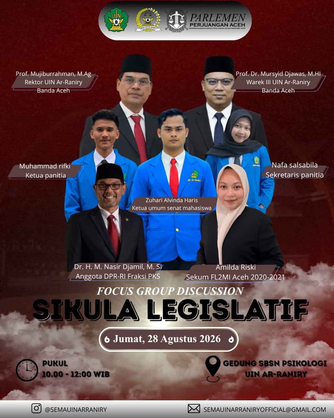 Mahasiswa Aceh Siap Adu Gagasan dengan DPR RI Nasir Djamil di Sikula Legislatif Se-Aceh