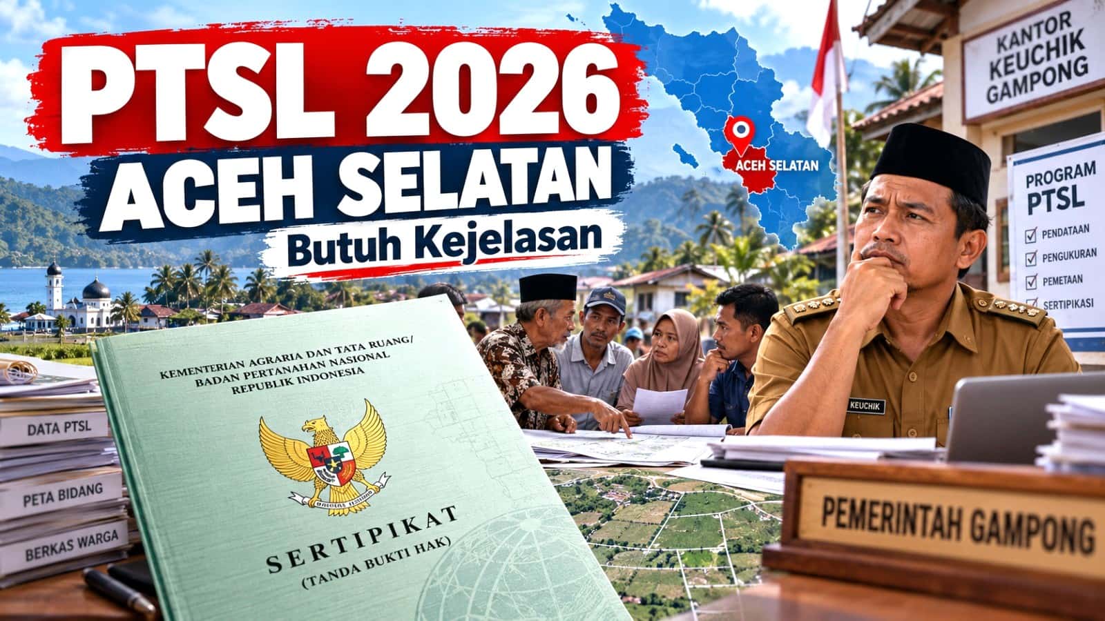 PTSL 2026 Berjalan di Aceh Selatan, Keuchik Tengah Baru Mengaku Belum Pernah Tersentuh Program
