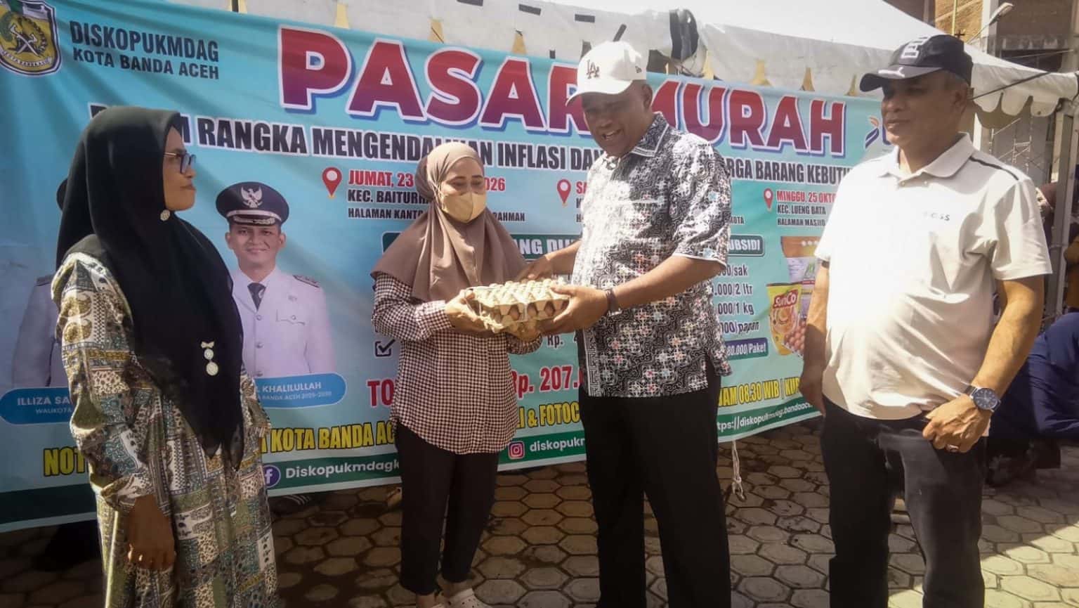 Pemko Banda Aceh Gelar Pasar Murah di Lueng Bata, Paket Sembako Disubsidi Rp80 Ribu