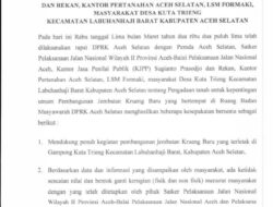 Ini Hasil Rapat DPRK  Aceh Selatan Terkait Pembangunan Jembatan Krueng Baru