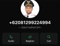 Penipuan, Nomor WhatsApp Mengatasnamakan Wakil Bupati Aceh Barat