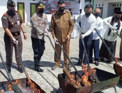Kejari Aceh Tenggara Musnahkan Barang Bukti Dari 73 Perkara Narkotika
