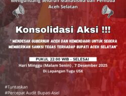 Viral Poster Seruan Aksi Desak Sanksi Bupati Aceh Selatan di Tugu USK, Hasil Penelusuran Ternyata Hoaks
