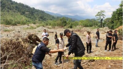 Aparat Gabungan Serbu Tambang Emas Ilegal di Siron, Gubuk Pemain Dibakar