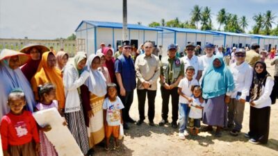 Wamenko Polkam Tinjau Finalisasi 104 Huntap Korban Banjir di Desa Kuala Cangkoi Aceh Utara