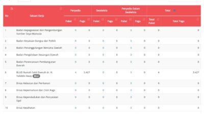 Transparansi Belanja Aceh Selatan 2026 di SiRUP Juga Masih ‘Lampu Merah’