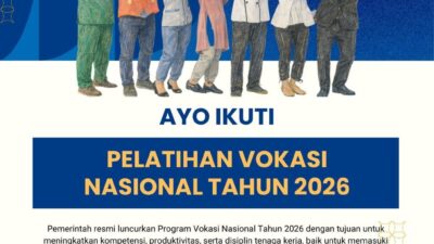 Pemerintah Perpanjang Pendaftaran Pelatihan Vokasi Nasional 2026 Batch 1 hingga 24 Maret, Segera Daftarkan Diri!