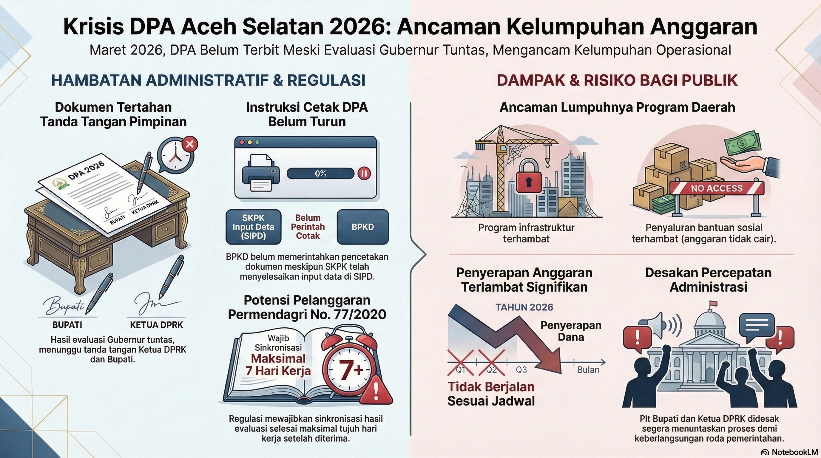 DPA Aceh Selatan Belum Terbit, Pelaksanaan Anggaran Terancam Lumpuh