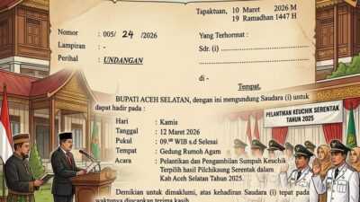 Dua Hari Aktif Bertugas, Bupati Mirwan MS Akhiri Polemik Penundaan Pelantikan Keuchik Aceh Selatan, Publik tanyakan alasan ditunda selama ini