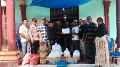 Sinergi Forum Keuchik dan Muspika Kluet Tengah Salurkan Bantuan Logistik untuk Korban Kebakaran Kota Fajar