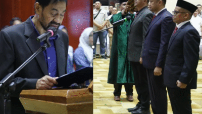 Gubernur Aceh Muzakir Manaf lantik tiga pejabat ESELON II Pimpinan Tinggi Pratama